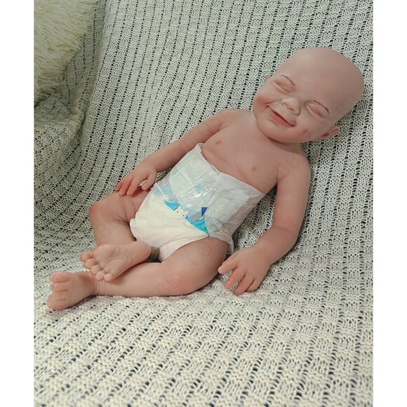45cm Drink-wet Newborn 6.83lbs Silicone Reborn Baby Dolls Cute Baby Boy Doll - Picture 2 of 16